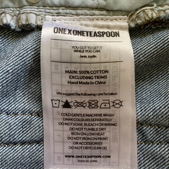 One Teaspoon Outlaw Boyfriend Short, Blue Cult, 25 - Picture 7 of 9